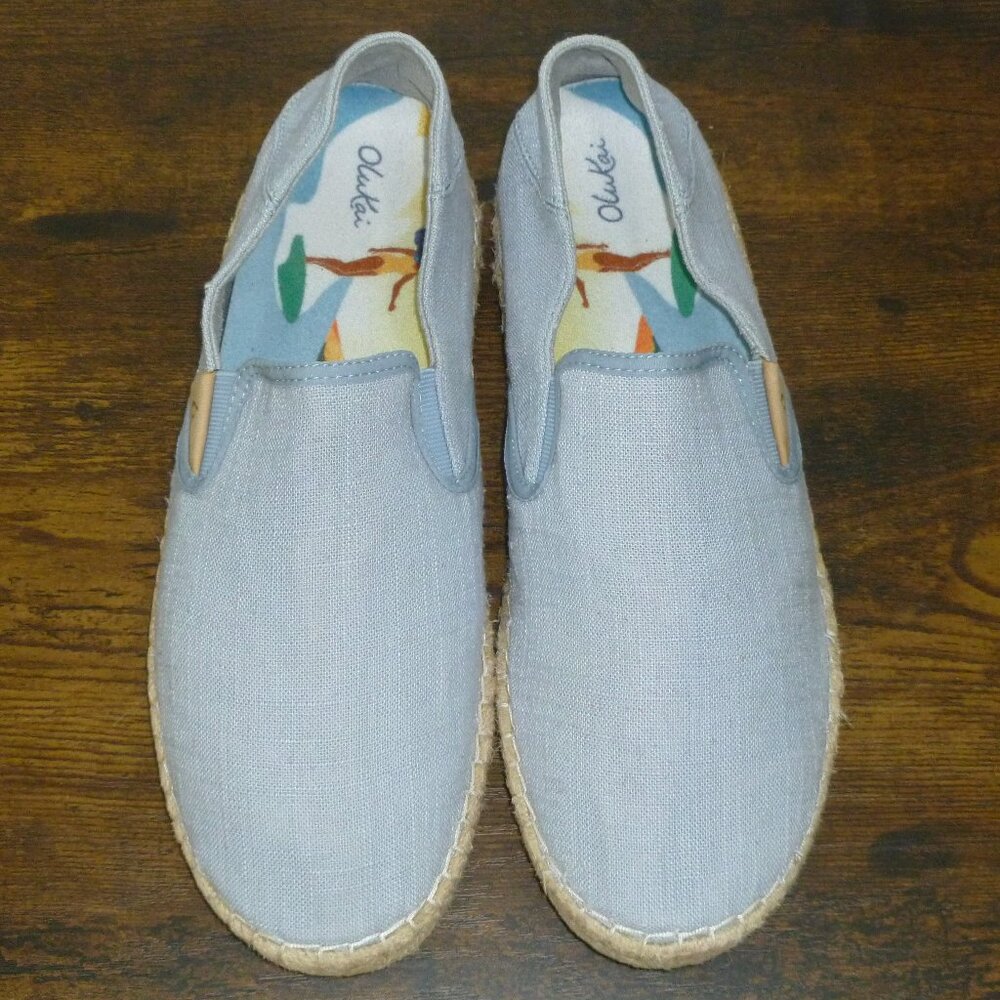 OluKai Kaula Pa‘a Kapa Espadrille-inspired Slip-on in Cloud Blue/Grey